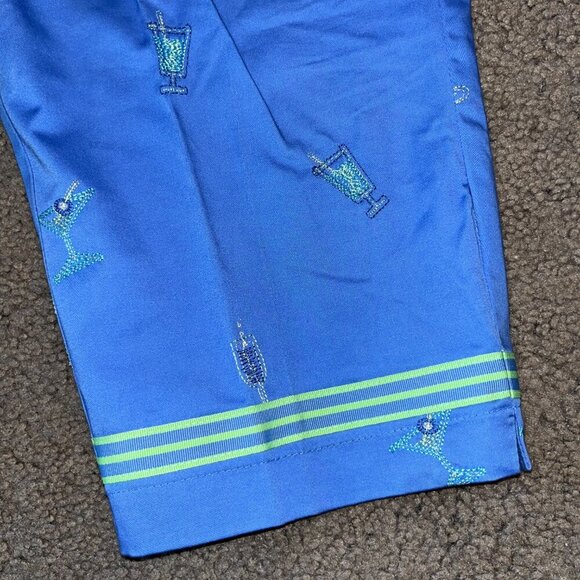 HOLLY LANE Cocktail Martini Cropped Pants Capris Petal Pushers - Royal Blue - 14 - Picture 3 of 14